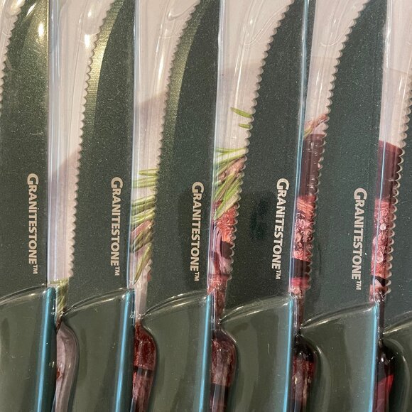 Granitestone - NutriBlade - Steak Knives - Stainless Steel - 6 Piece Easy Grip - Picture 4 of 6
